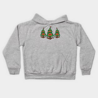 Three Merry Trees Christmas Mino Makosekisikaw Holiday Indigenous Ojibwe WAWEZHI CANADA Kids Hoodie